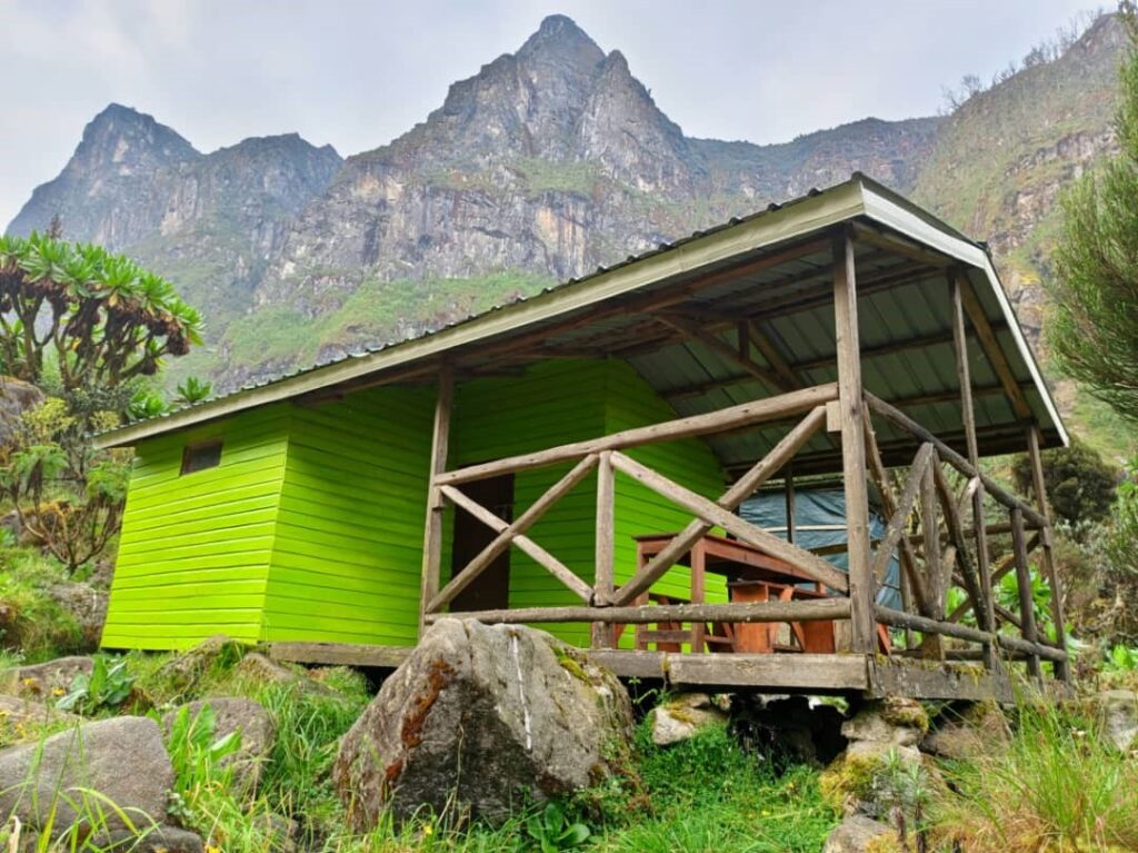 Upper Mutinda Camp on Kilemebe trail of Rwenzori Mountains national Park