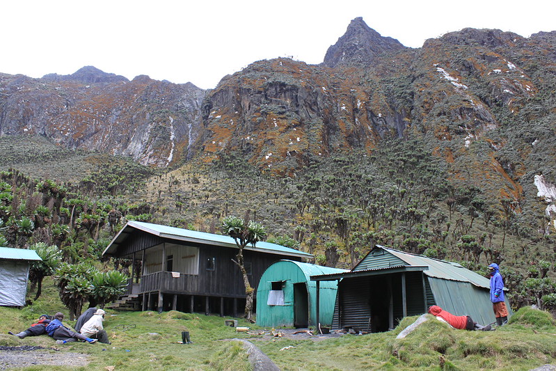 Bujuku Hut of Rwenzori Mountain National Park's Central circuit trail