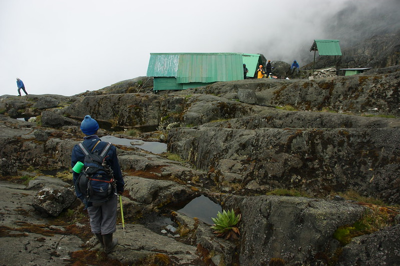 Elena hut on a 9-day Rwenzori trek to Margherita Peak via the Central Circuit Trail
