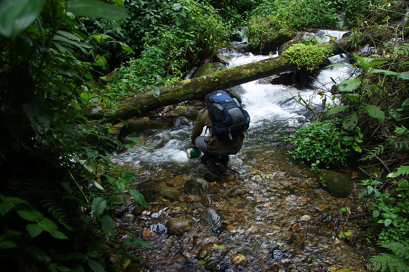 river crossing mount speke, mount baker, mount stanley