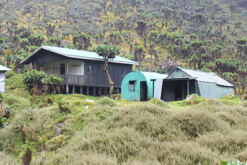 Bujuku Hut of the Rwenzori Mountains'