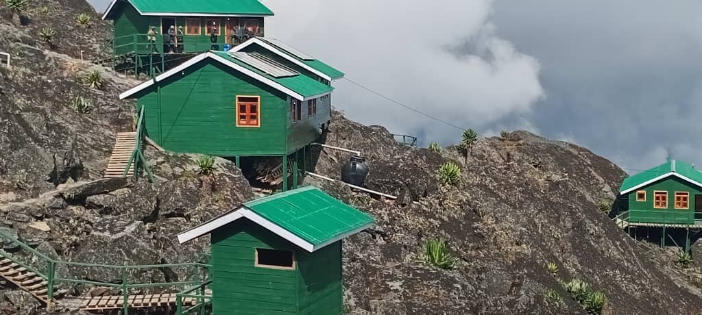Elena Hut of the Rwenzori Mountains' Central Circuit